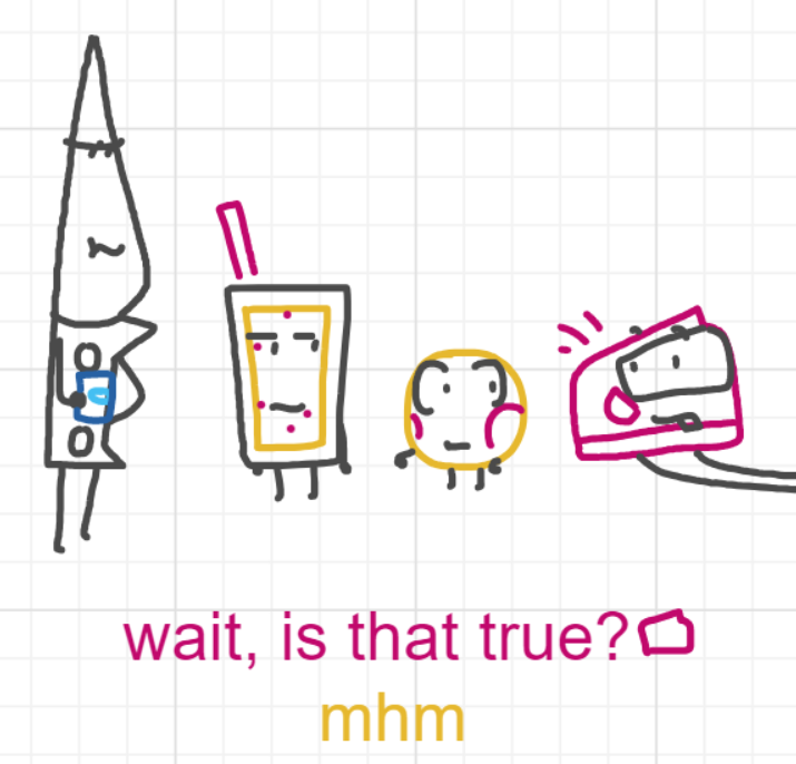 A panel from Running Duos, episode four of the Board Boards object show by Furretwalk/WalkingFurret.